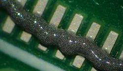 smd soldering،استفاده از خمیر قلع در محل نصب آی سی